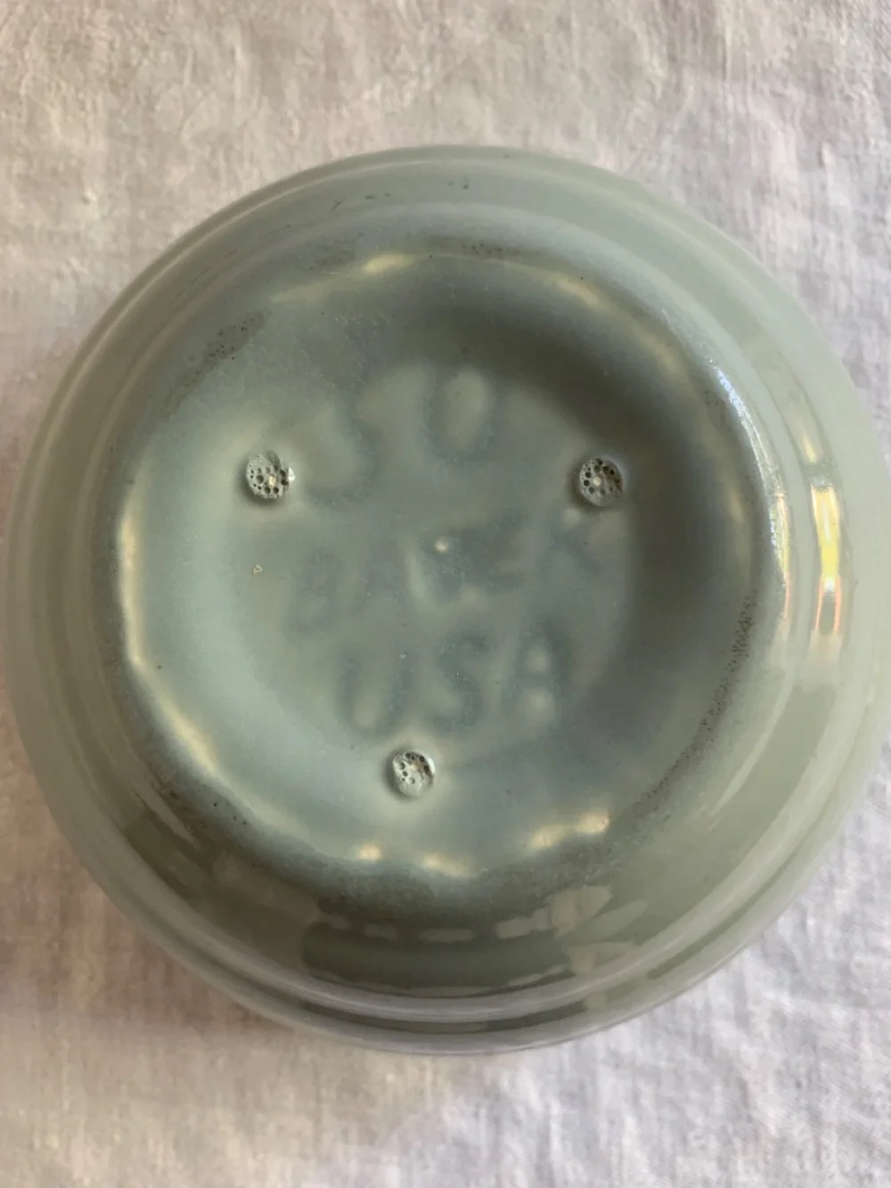 Vintage Bauer Ringware Beehive Mixing Bowl Gray 6