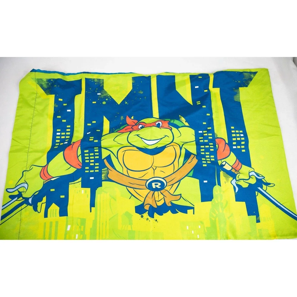 Nickelodeon‎ TMNT Pillowcase Kids Toddler Flat Pillowcase Green Ninja Turtles