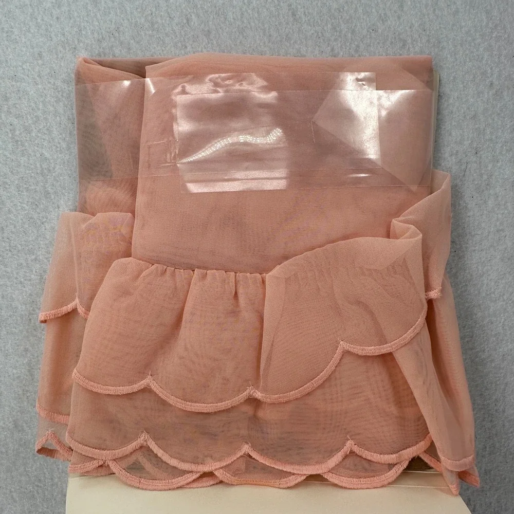 VTG Lizette Ascot Valance Shear Soft Peach Ruffle 21