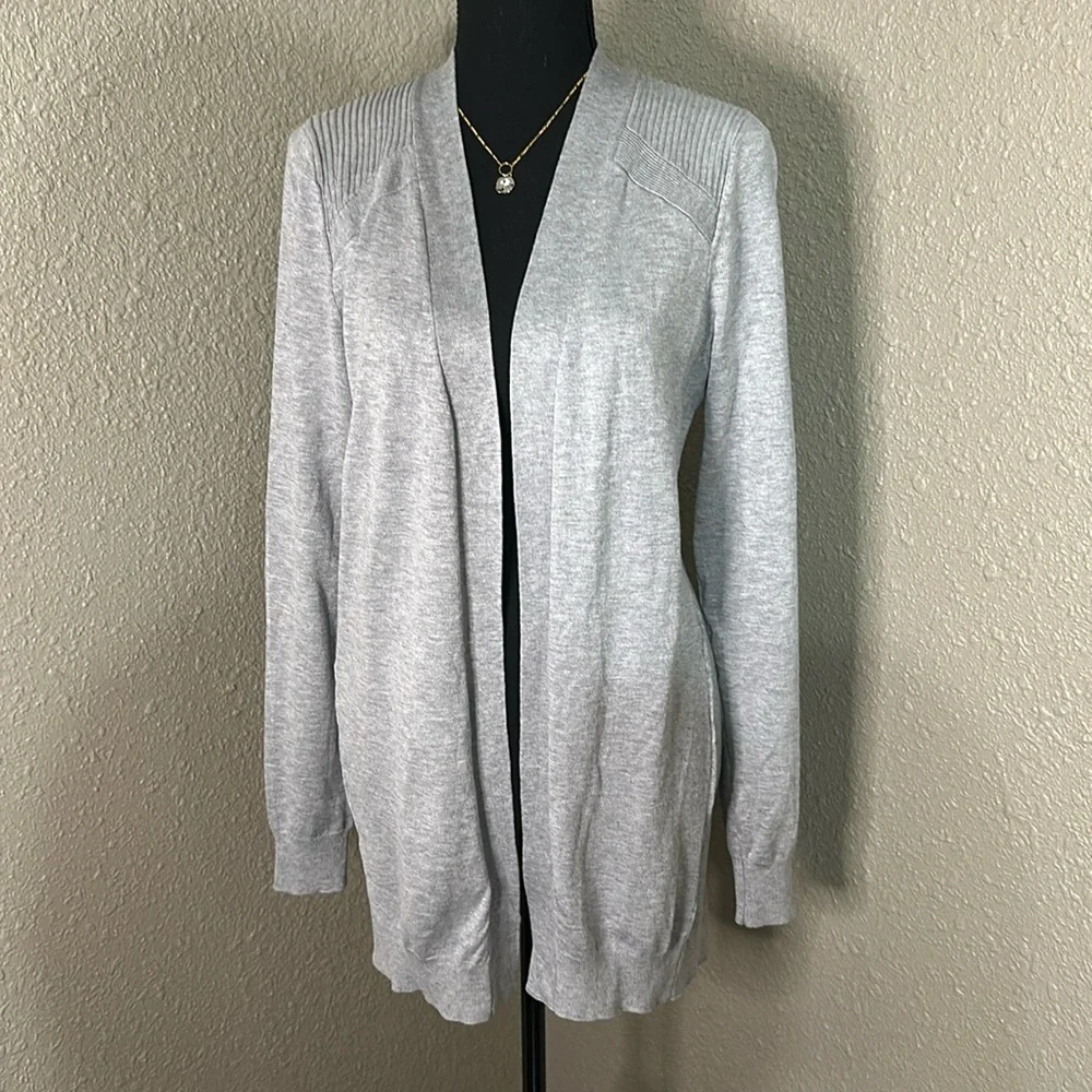 NWOT Love Ellie Cardigan w/ Ribbed Detail‎ - Gray
