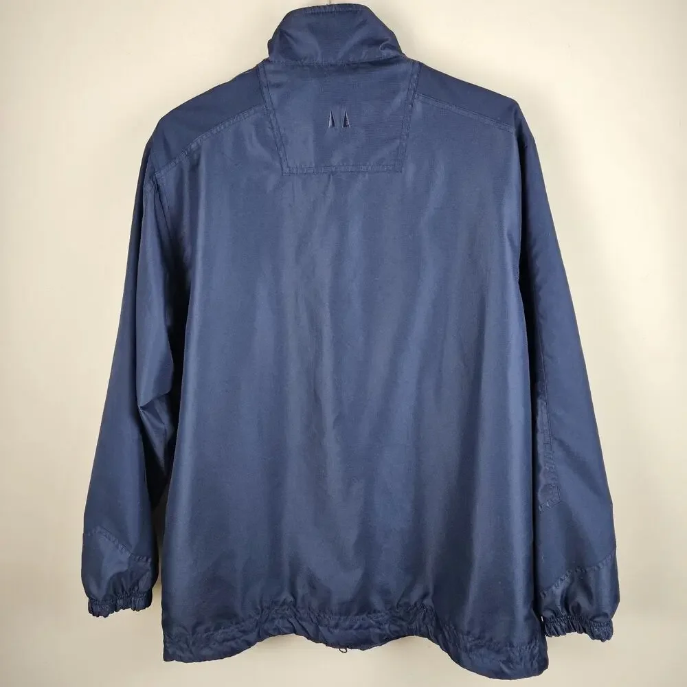 NWT Greg Norman Golf Jacket Mens Sz Medium Navy Blue Weather Essentials Lightwt