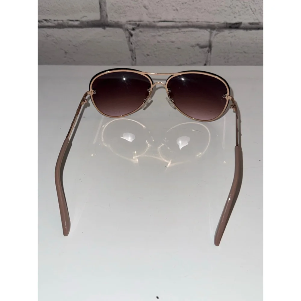 TAHARI Womens Aviator Sunglasses TH651 Brown Gold Roberto Cavalli Hardshell Case