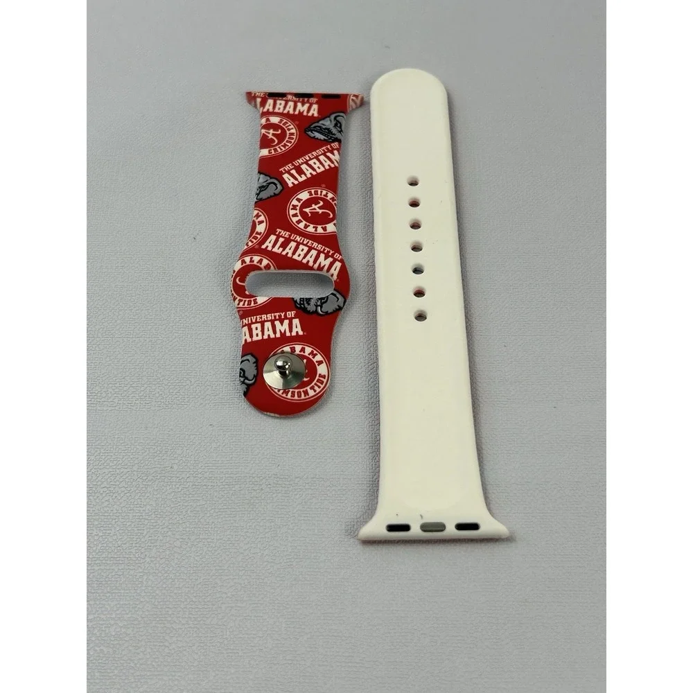 Alabama Crimson Tide Apple Watch Band Red Silicone Sport Strap NCAA