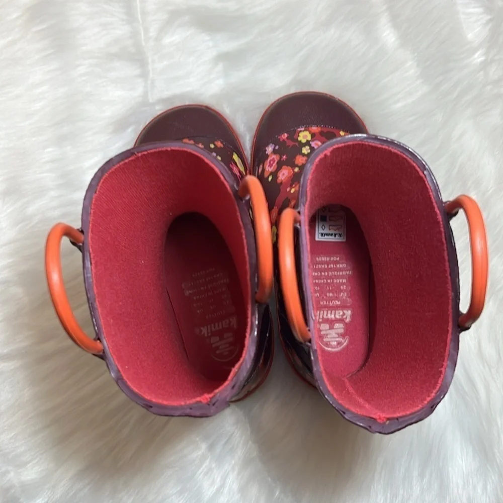 Kamik Floral Butterfly Rubber Boots