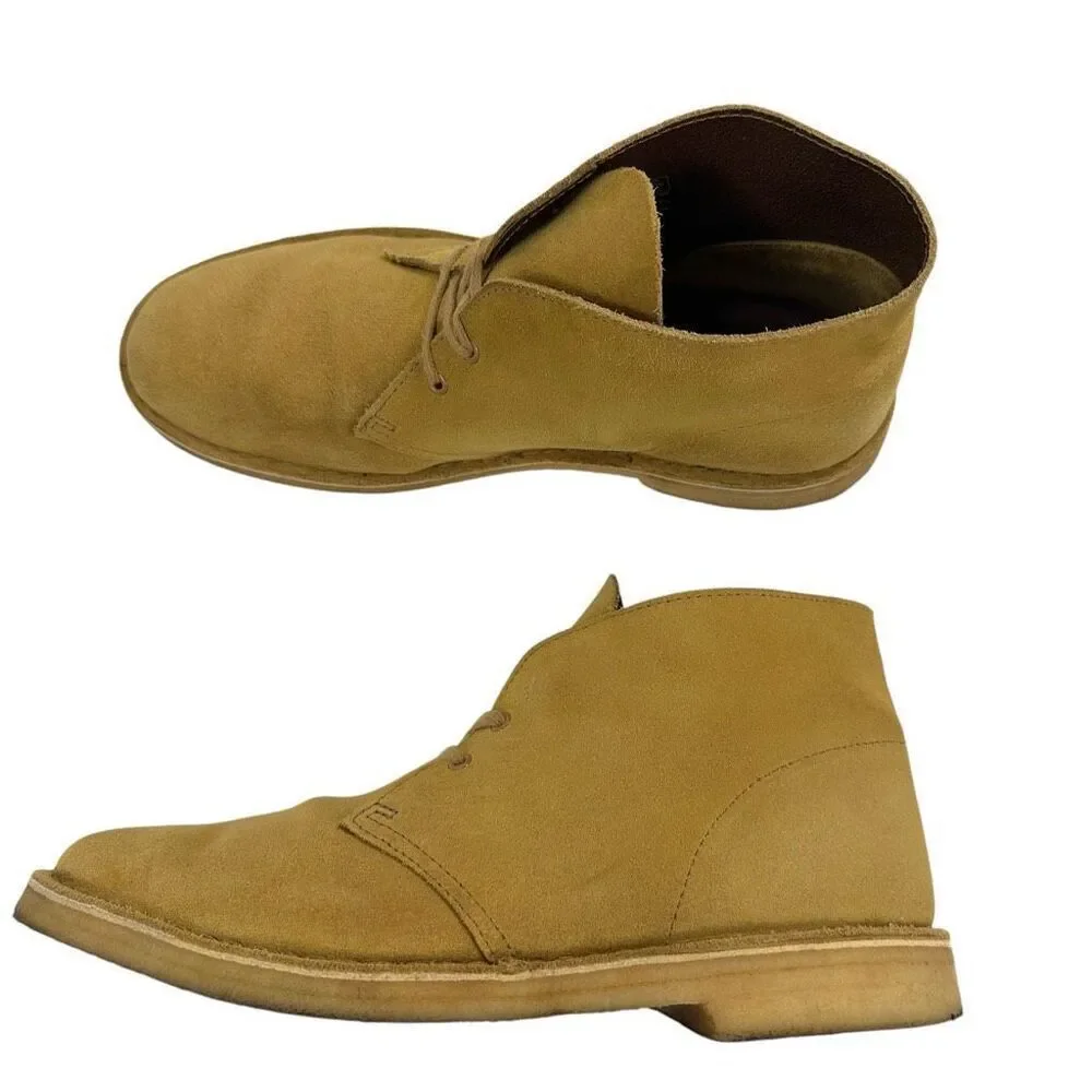 Clark’s Wheat Suede Leather Chukka Boots Men’s Size 10M
