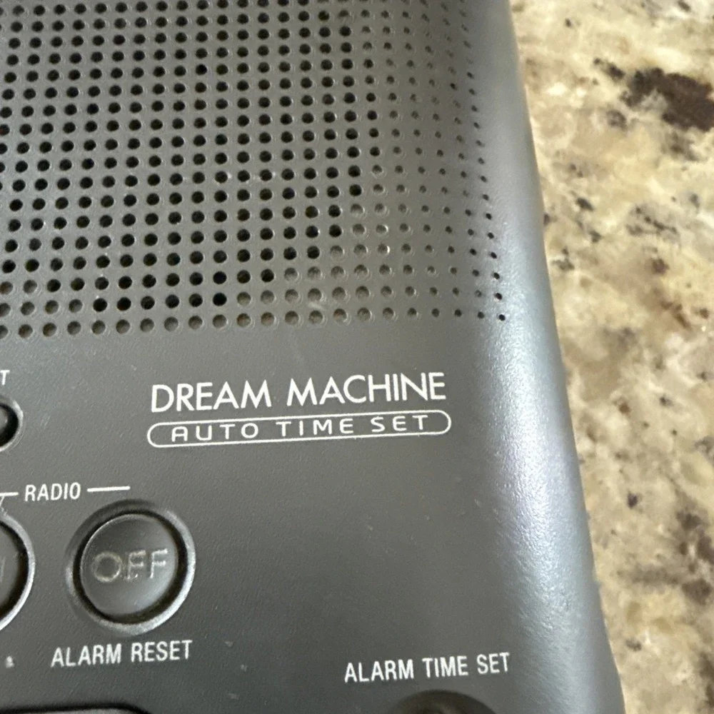 SONY DREAM‎ MACHINE Vintage Digital Alarm Clock AM FM Radio Black 4182 Tested