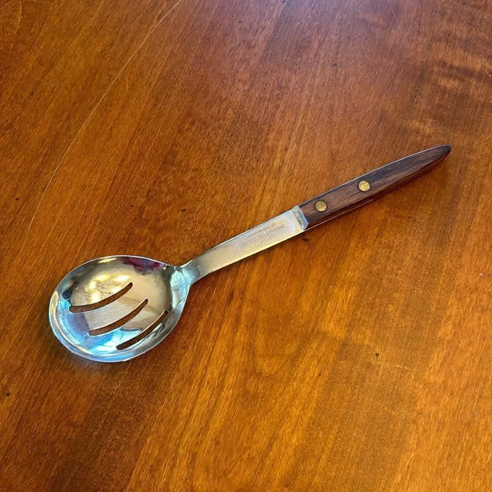 Vintage Japan Slotted Stainless Spoon