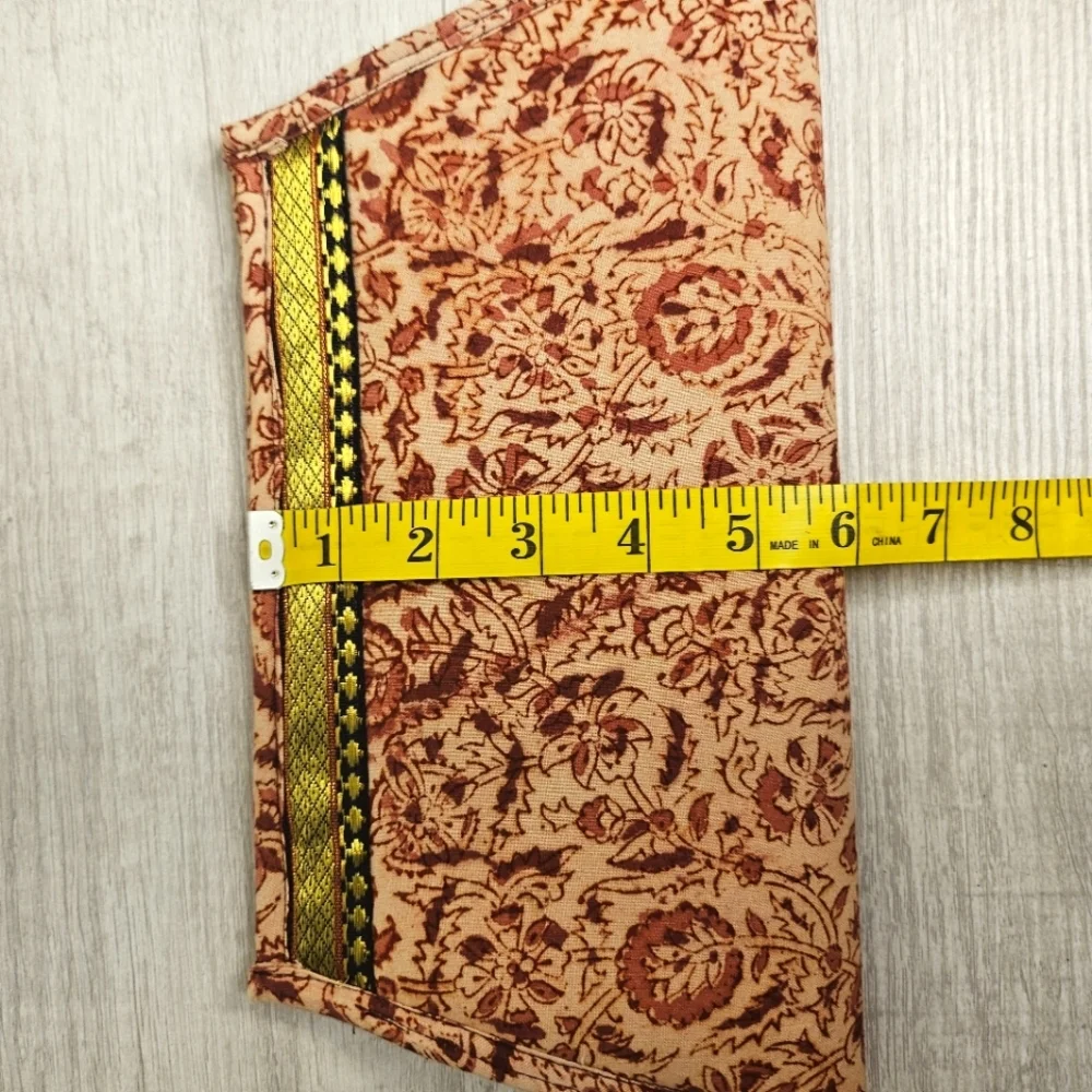 ❤️ Indian Handmade Floral Clutch Boho Ethnic Print Foldover Wallet Bag Classy