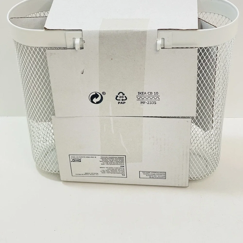 IKEA Skadis White Mesh Storage Basket Set of 3 for Skadis Pegboard System