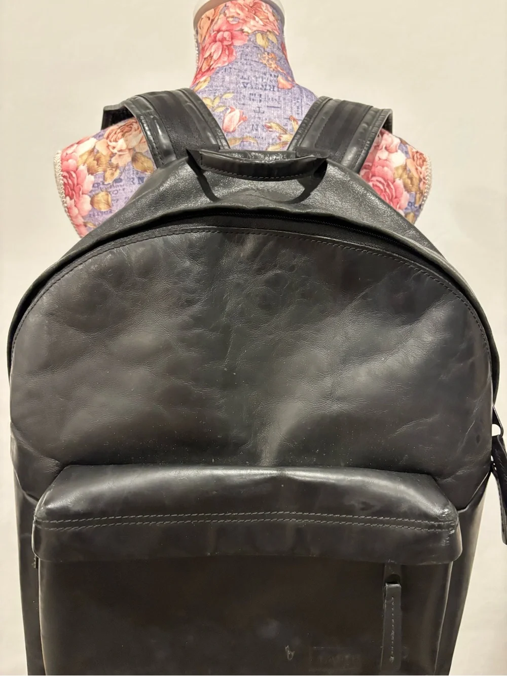 Eastpak Padded Pak R Classic Black Ink Leather Backpack