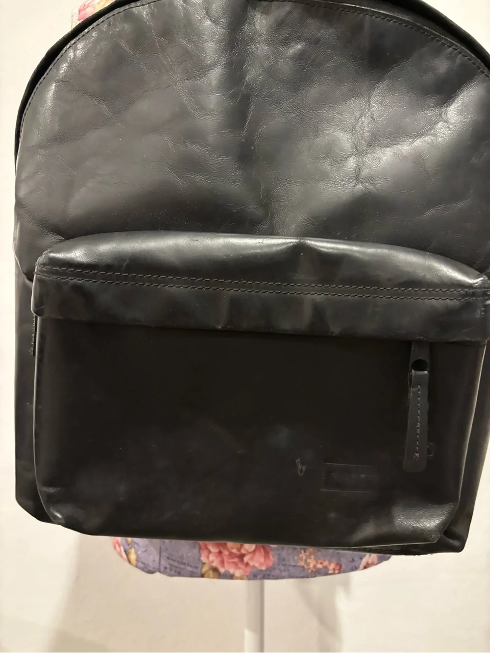 Eastpak Padded Pak R Classic Black Ink Leather Backpack