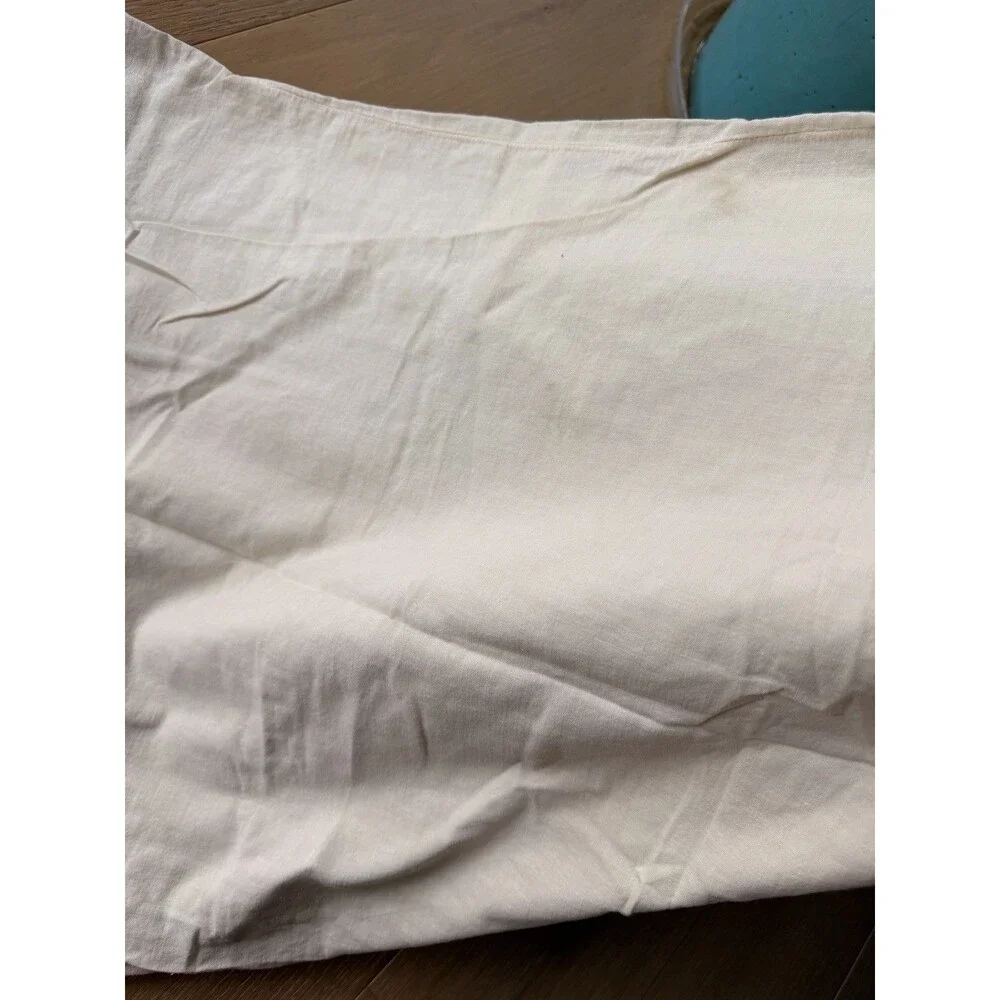 Vintage Handmade Embroidered Standard Pillowcases Floral Set Of 2 Matching
