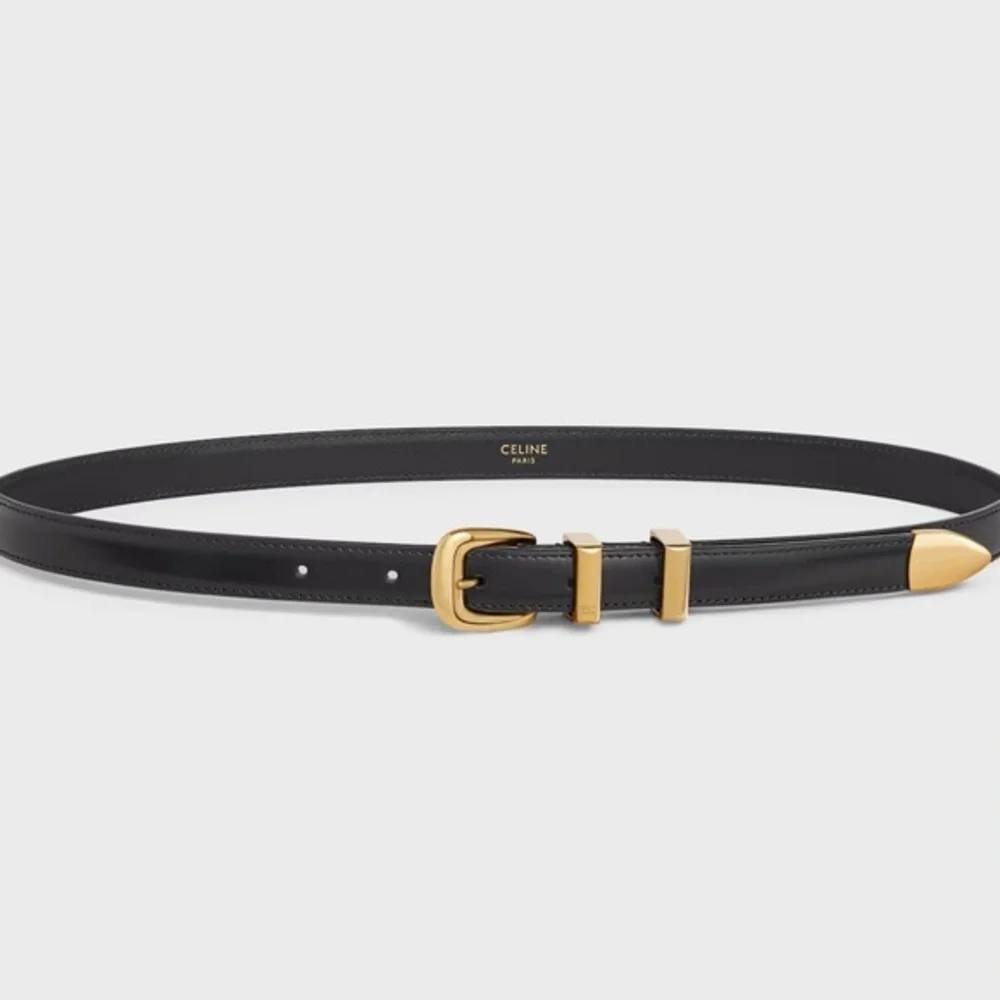 Celine SMALL 18MM WESTERN BELT IN TAURILLON LEATHER Size 70