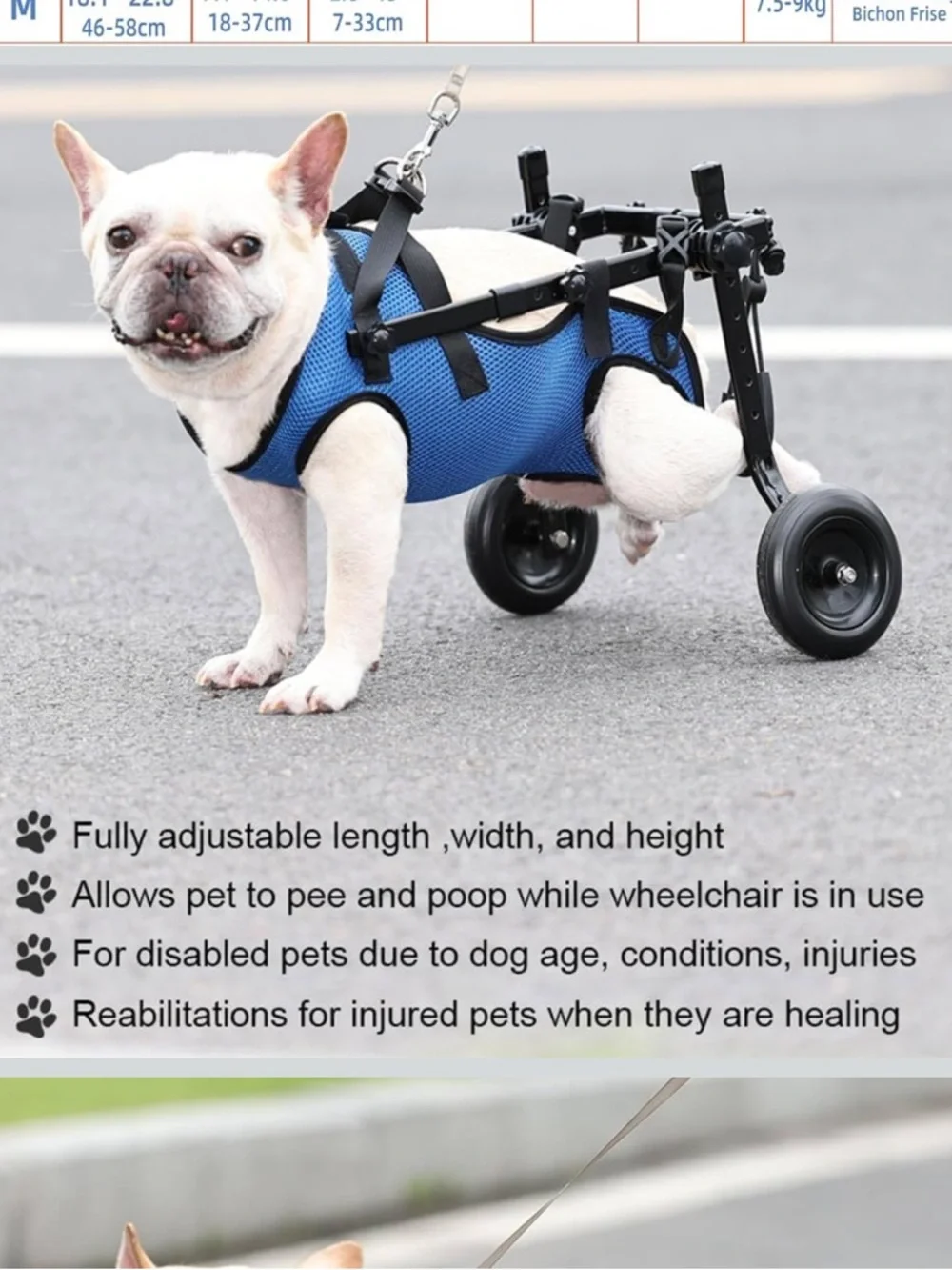 Adjustable Small Dog Wheelchair - Mobility Aid for Disabled Pets,x-Small Dog