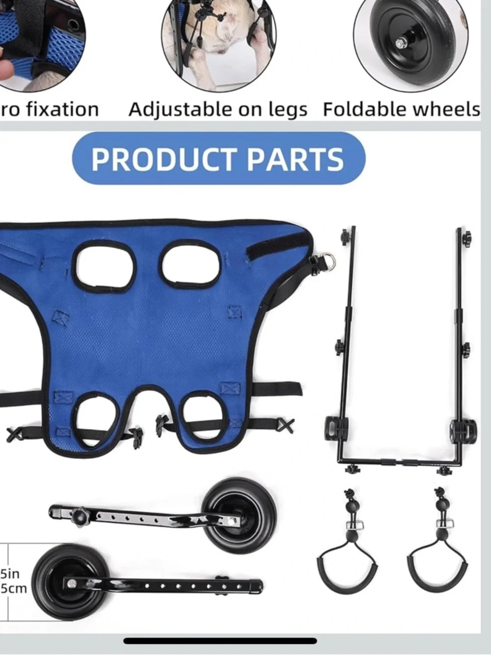 Adjustable Small Dog Wheelchair - Mobility Aid for Disabled Pets,x-Small Dog