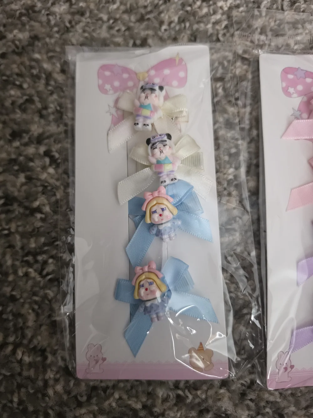 Cute Princess Bow Hair Clips Set - 3 packs of 2 sets of ties each