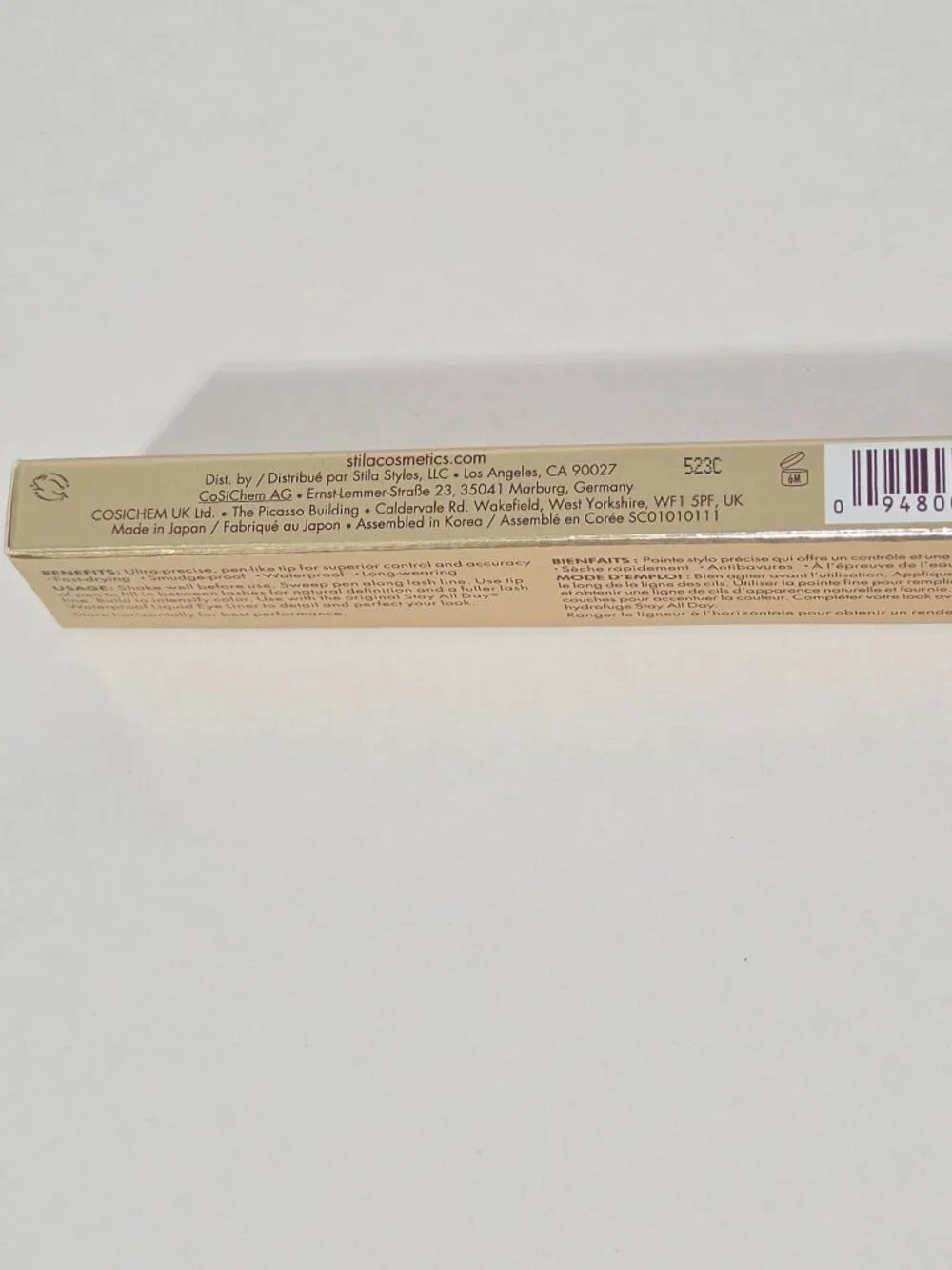 stila Stay All Day Waterproof Liquid Eye Liner Micro Tip -Intense Black -0.5 mL