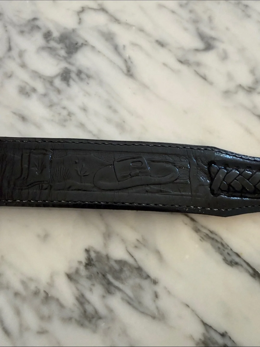 Western Concho Leather Belt - Brown