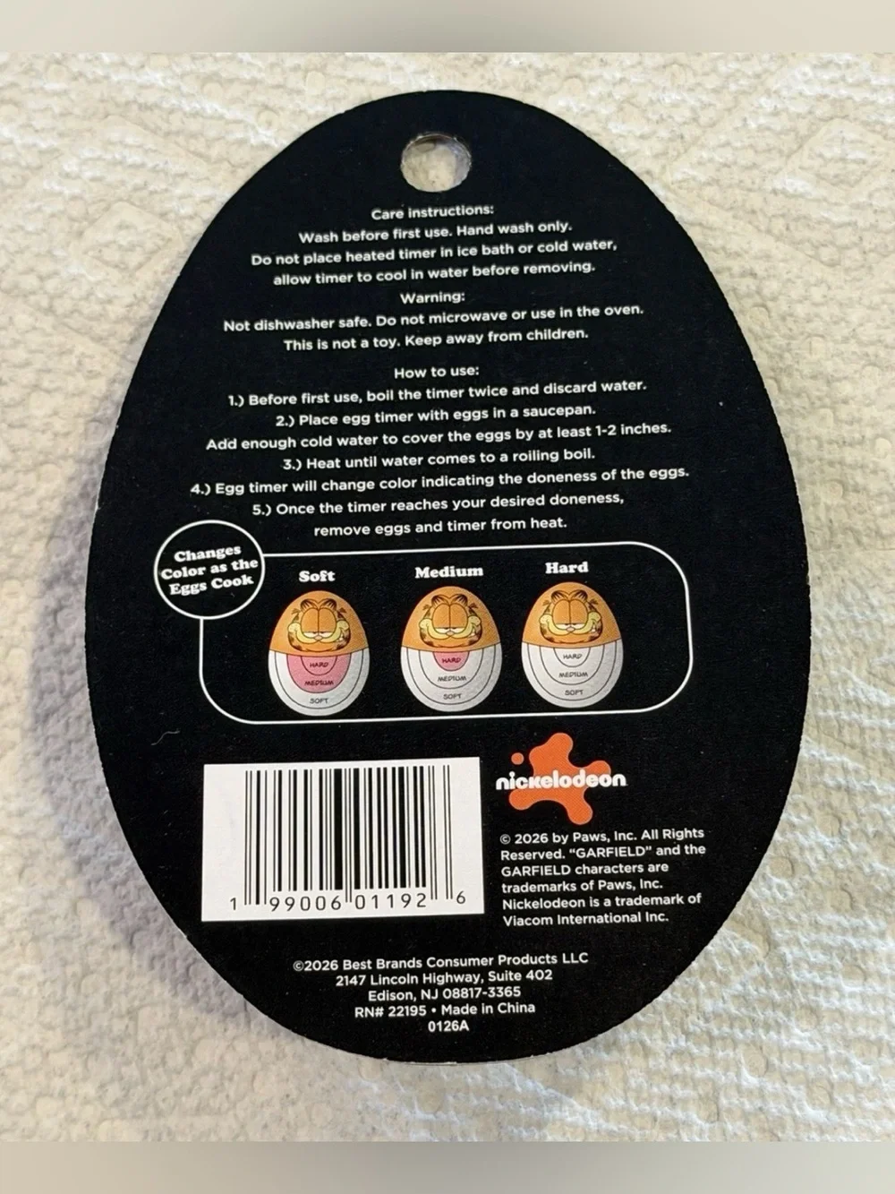 NICKOLODEAN Garfield egg timer