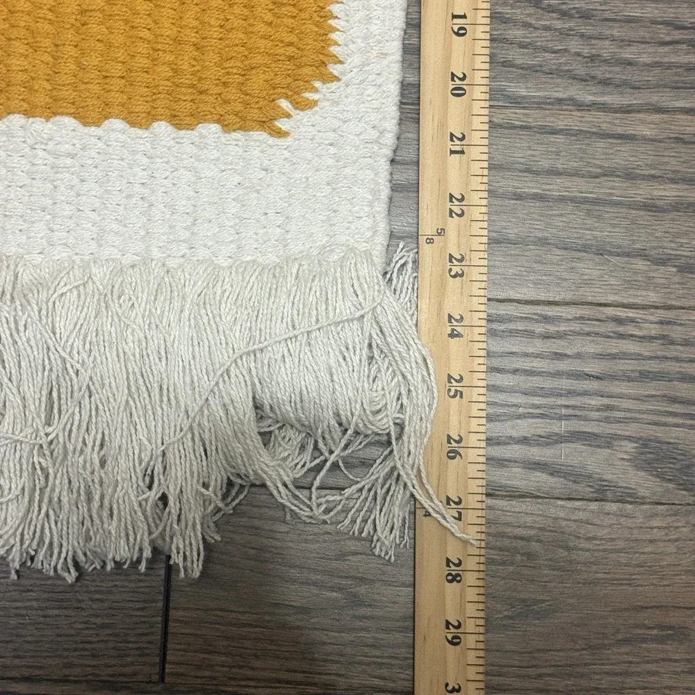 Boho Cat Tiger Wall Macrame Hanging Tapestry Woven Textile Art With Fringe