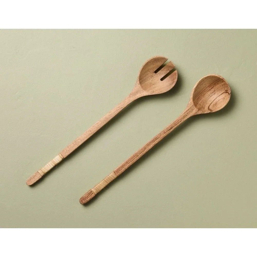 Hearth & Hand With Magnolia Wooden Salad Scoops - 2-pieces NWT