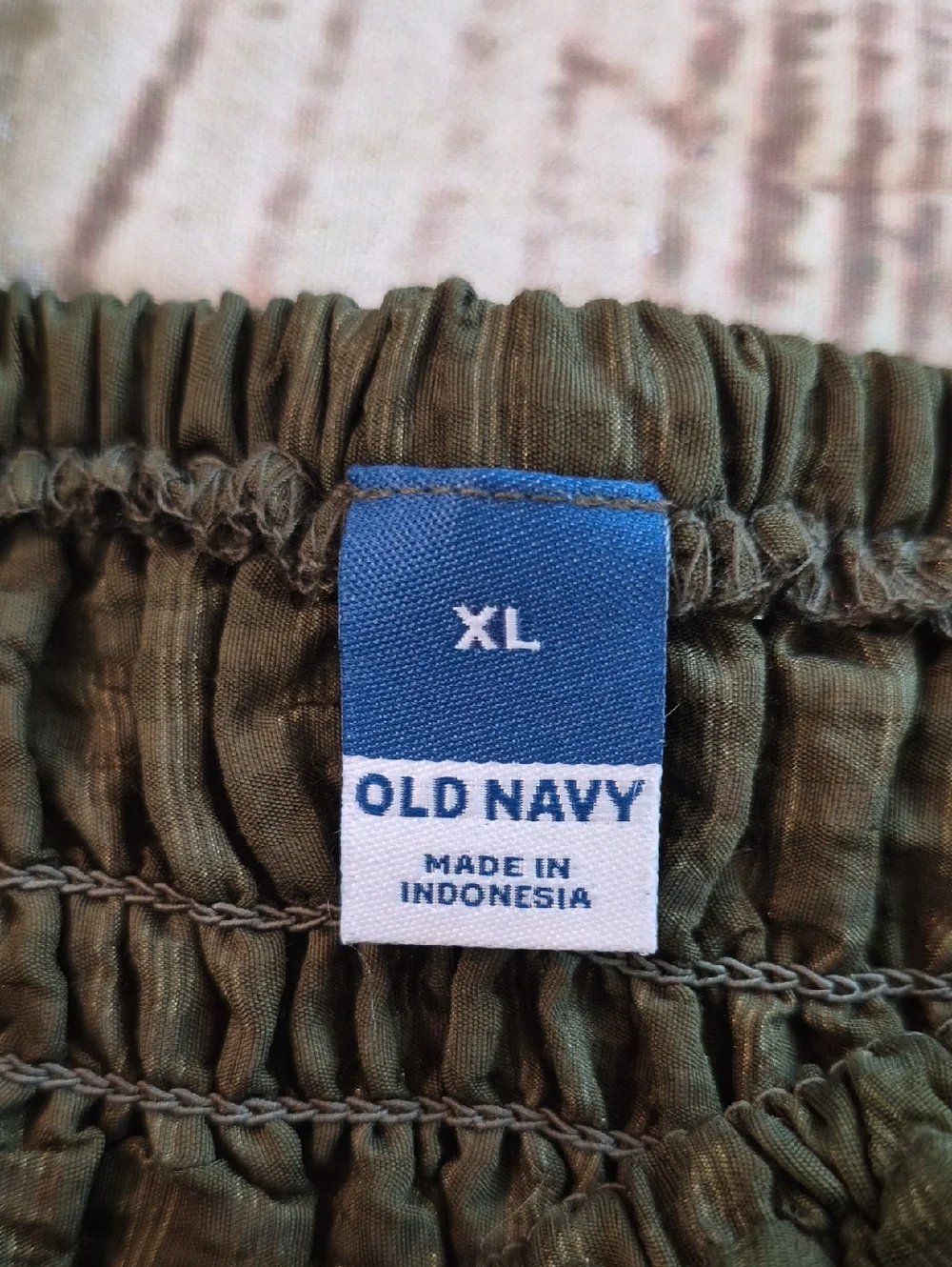 Old Navy Puff Sleeve Top Olive Green Size XL