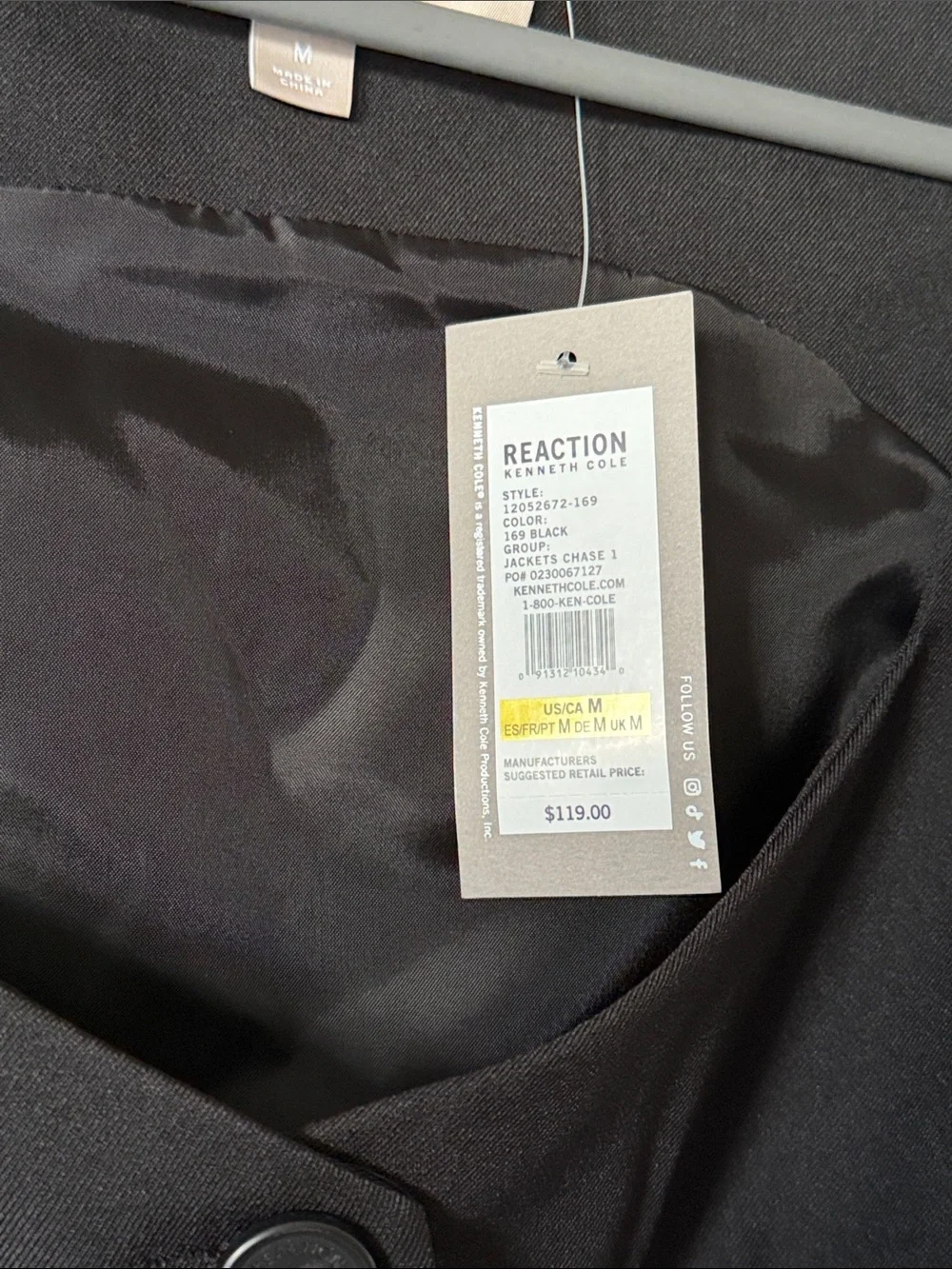 Reaction Kenneth Cole -Black Sleeveless Button Front Peplum Vest