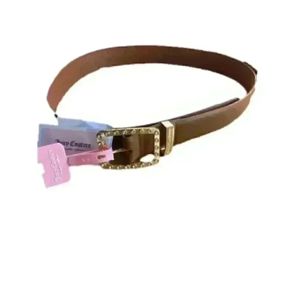 Nwt juicy‎ COUTURE 𝅺Brown Studded Buckle Belt, Large