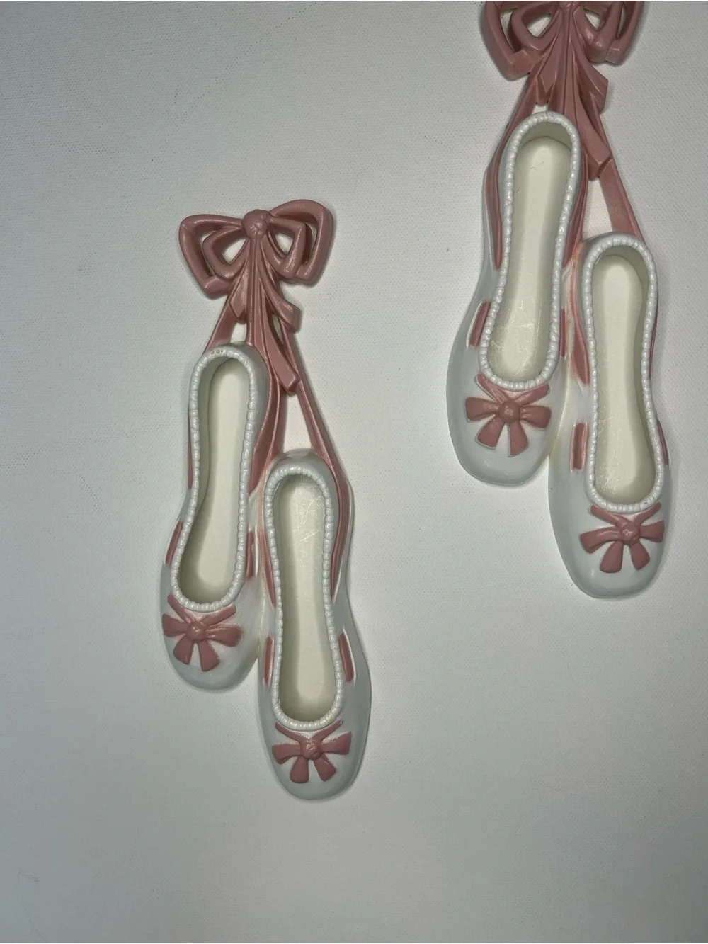 Vintage Burwood molded plastic Ballerina Slippers Wall Art Hanging Decor