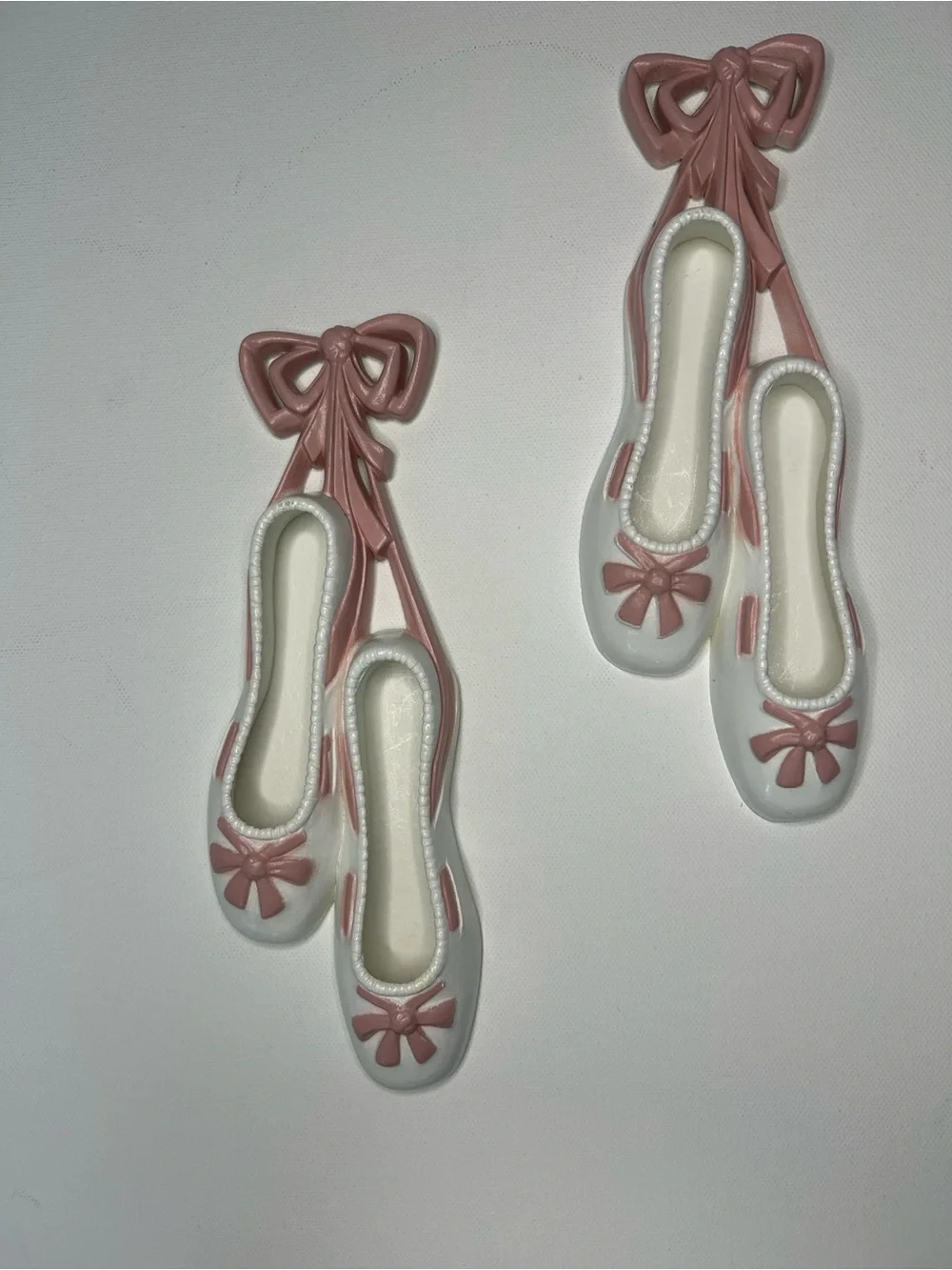 Vintage Burwood molded plastic Ballerina Slippers Wall Art Hanging Decor