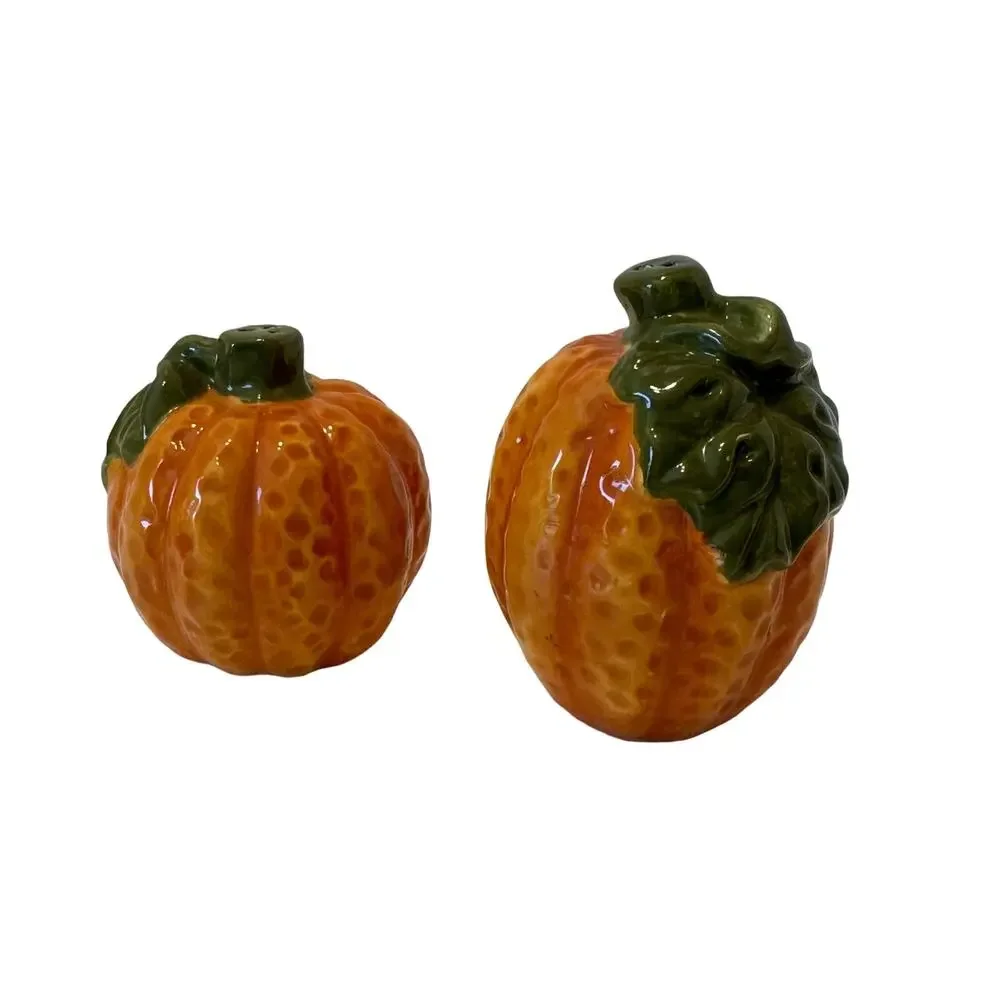 Pumpkin Salt and Pepper Shaker Set Fall Decor