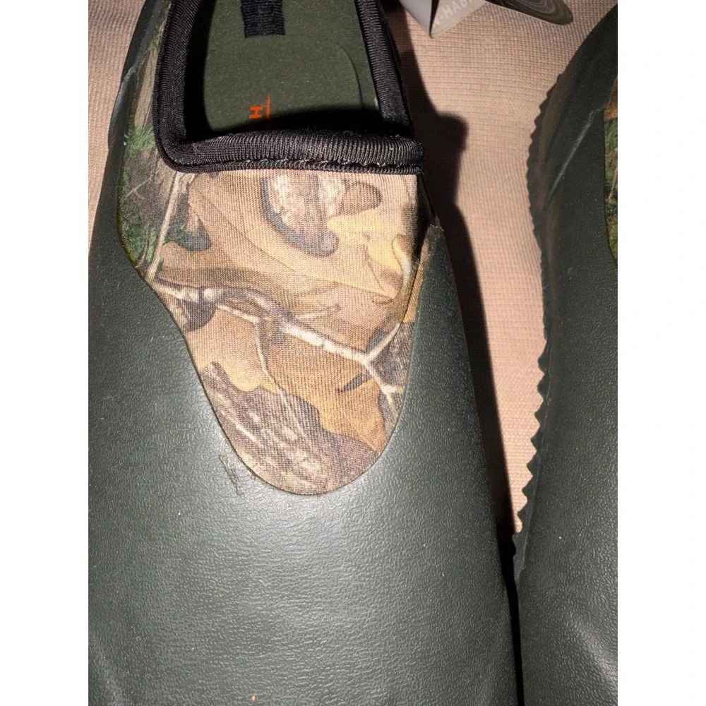 Habit Mens Realtree Xtra Camo All Weather Waterproof Slip On Black Sz 11 New