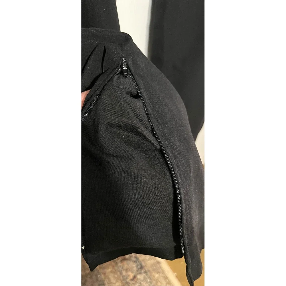 EP Pro Mens L Black Golf‎ Lined Wind Pants Elastic Waist Zippered Cuffs