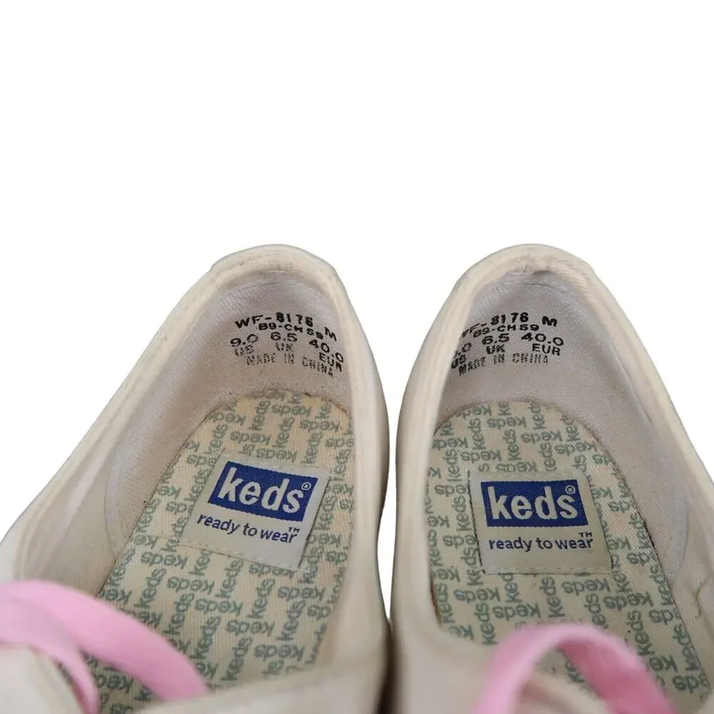 Keds Shoes Womens 9 Sneakers Casual Canvas Trainers Classic White Active Comfort