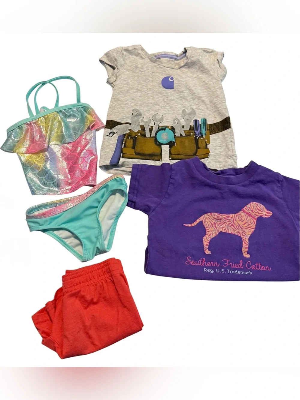Girls 2T Puma Swimwear Graphic Tees Bundle 7 Pieces