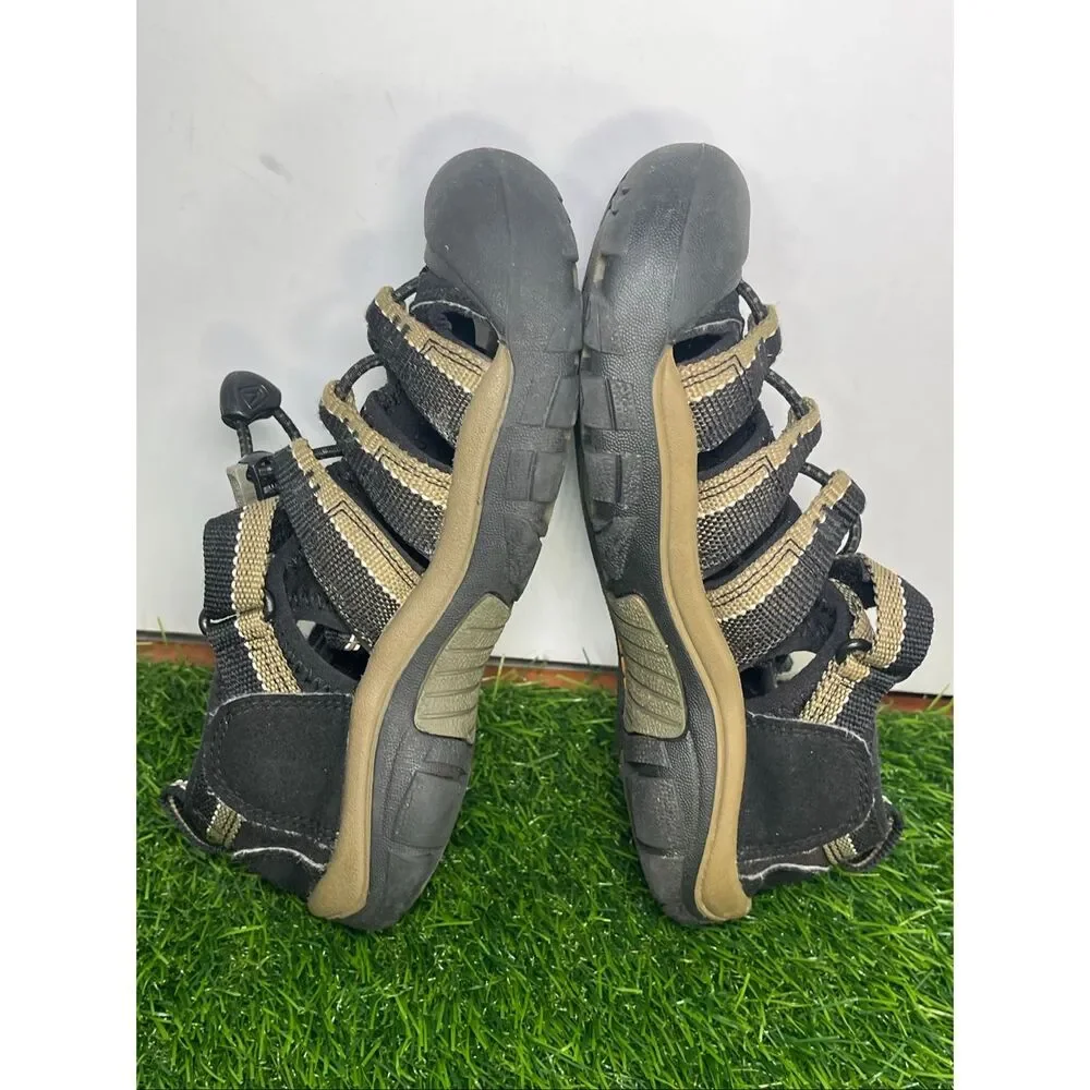 KEEN Newport H2 Kids Sandals Size 1 Youth Black Beige Waterproof Outdoor Hiking