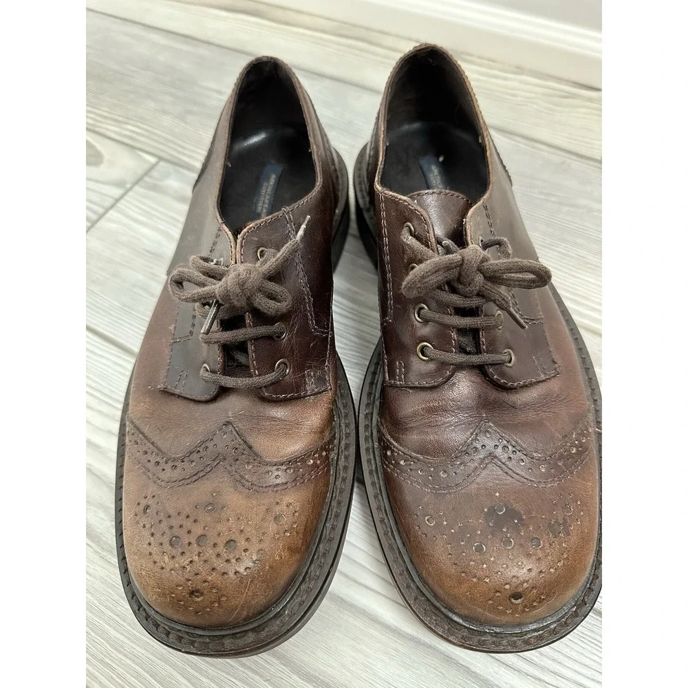 American Eagle Outfitters Vintage Men's Oxford Wingtips Size 7 Leather‎ Preppy