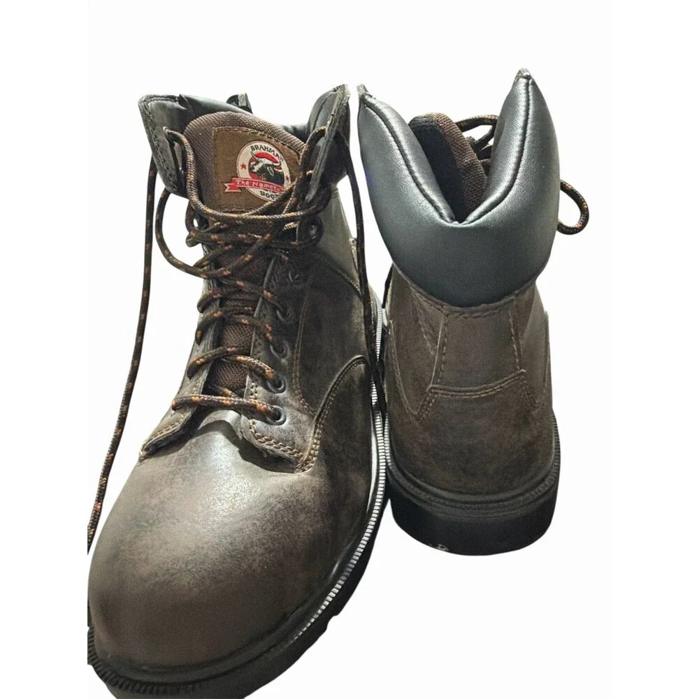 BRAHMA Men's Work Steel Toe Size‎ 11 Brown Leather Boot 28800794