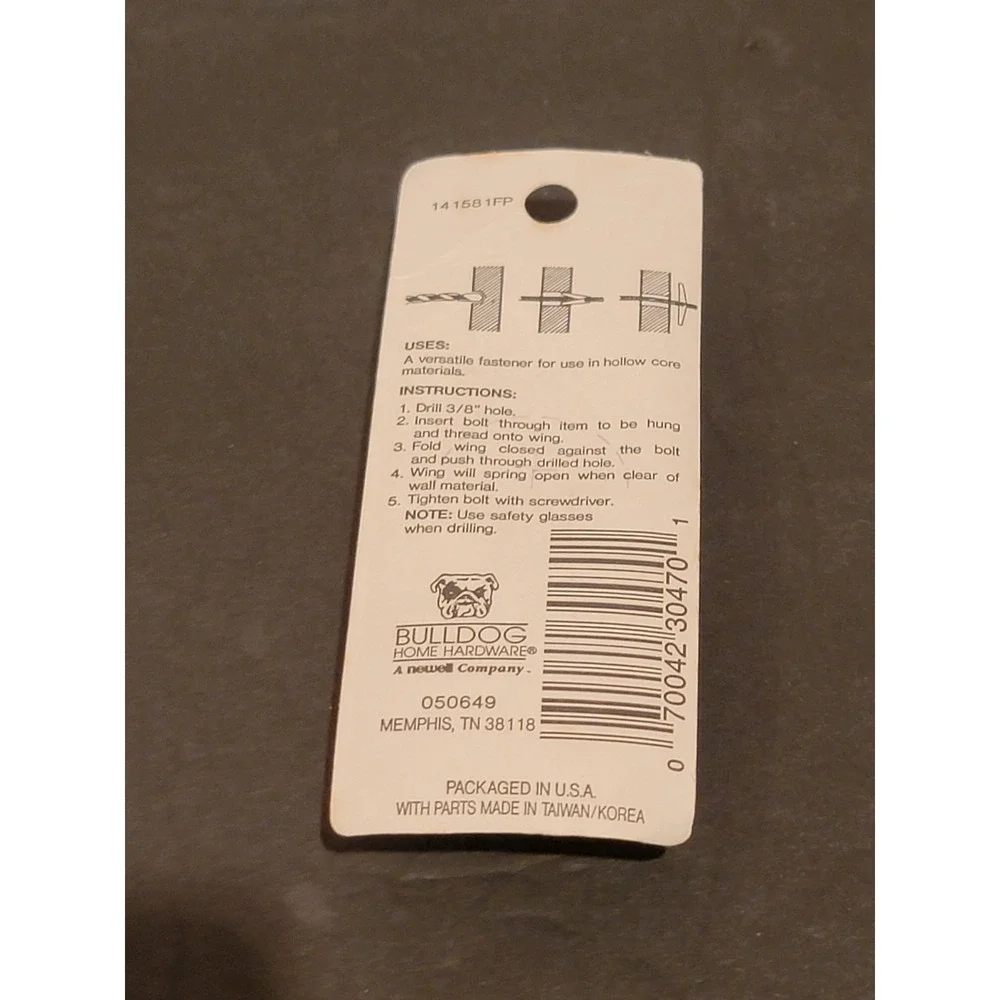 Dorman drywall toggle