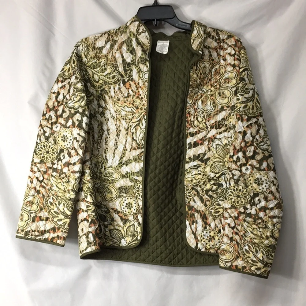 Alfred Dunner Women’s Cactus Ranch Floral Quilted Jacket Size 14 NEW with Tags