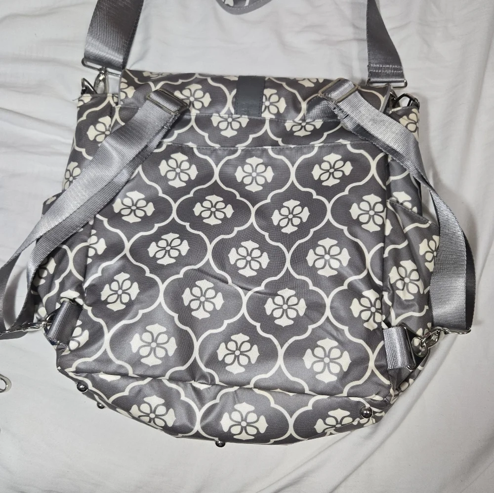 JJ Cole Backpack Diaper Bag, Gray Floret