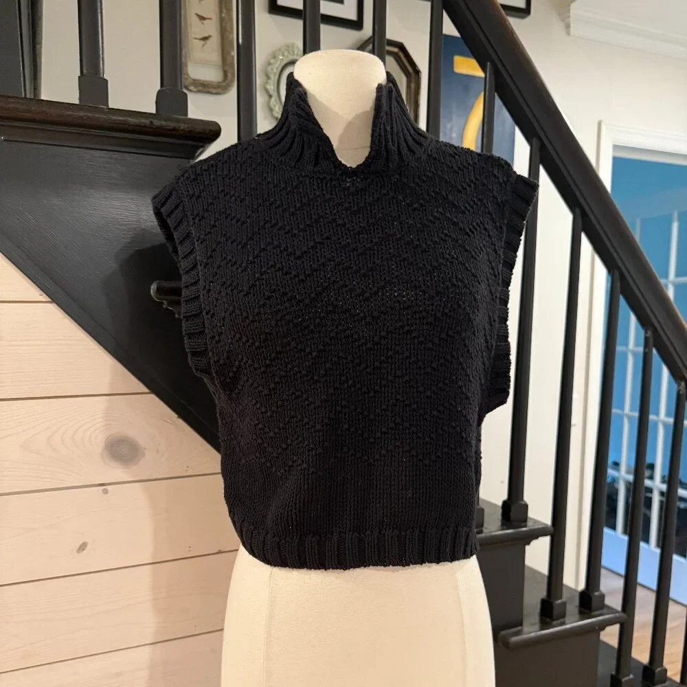 Free People Winding Road Collared Sweater Vest NWOT Size XS