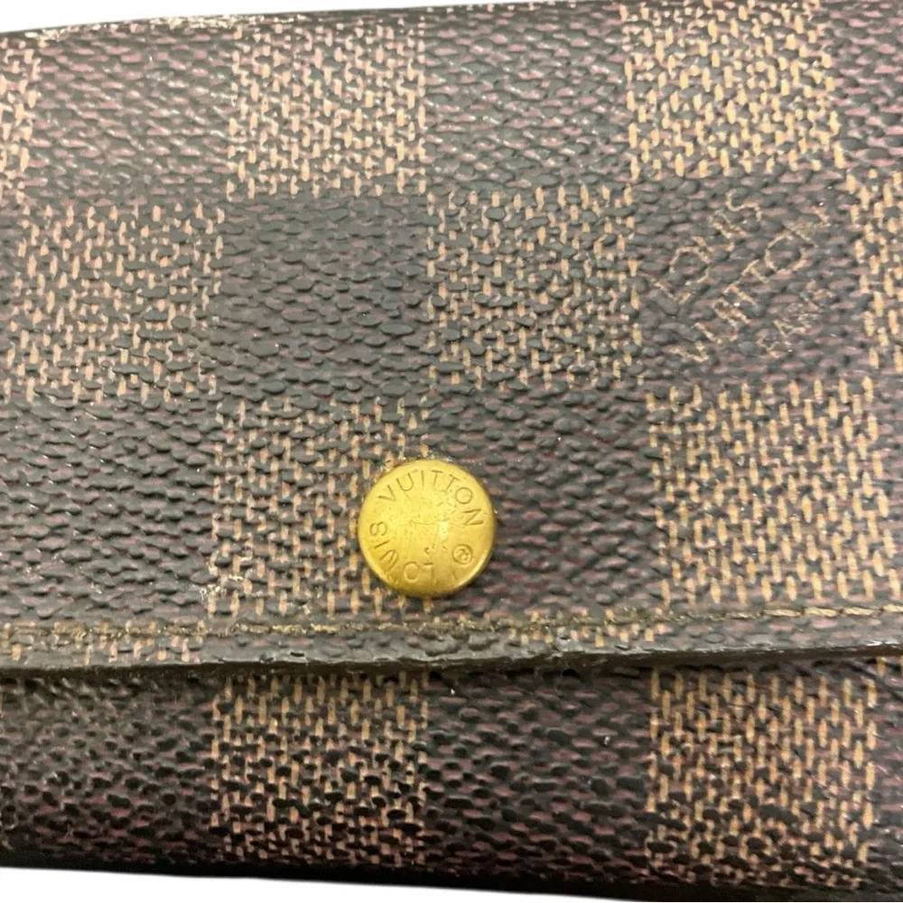 Louis Vuitton Brown Wallet with Gold‎ Accent