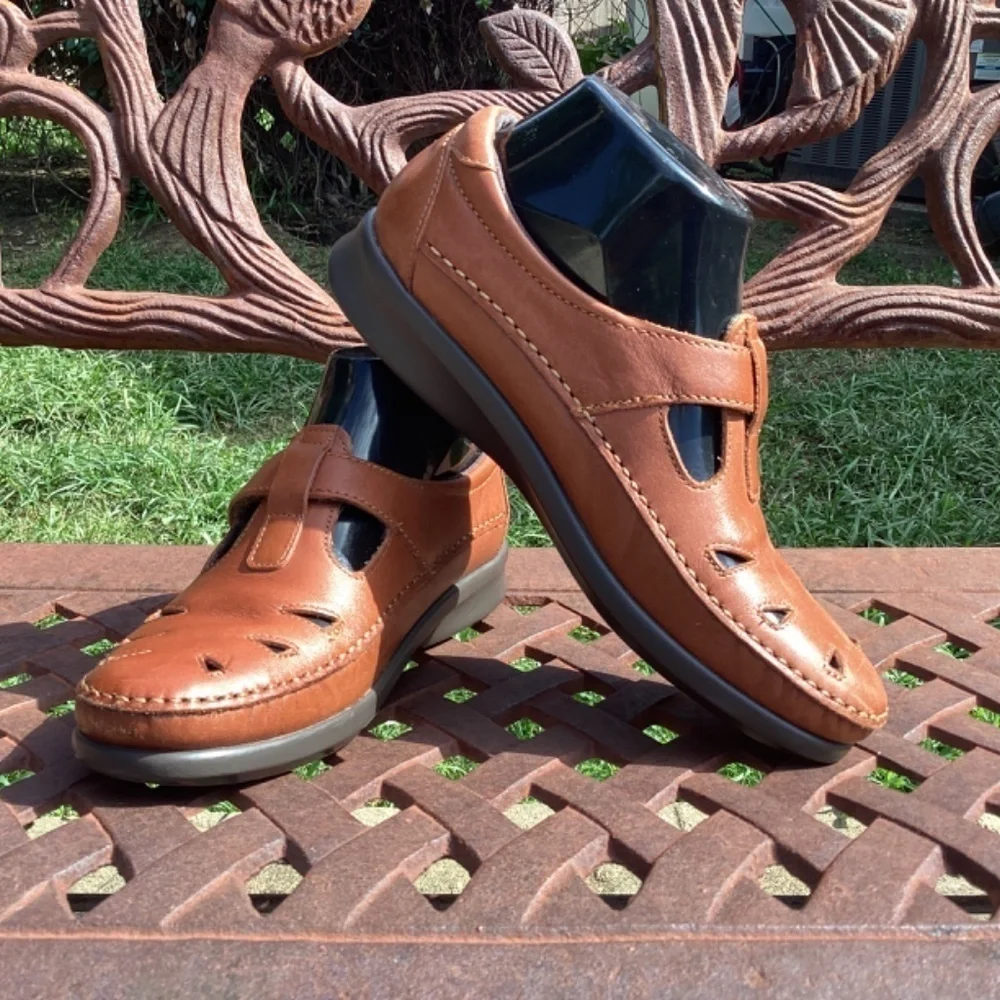 SAS Roamer Chestnut Walking Tripad Comfort Leather Loafer/Shoe