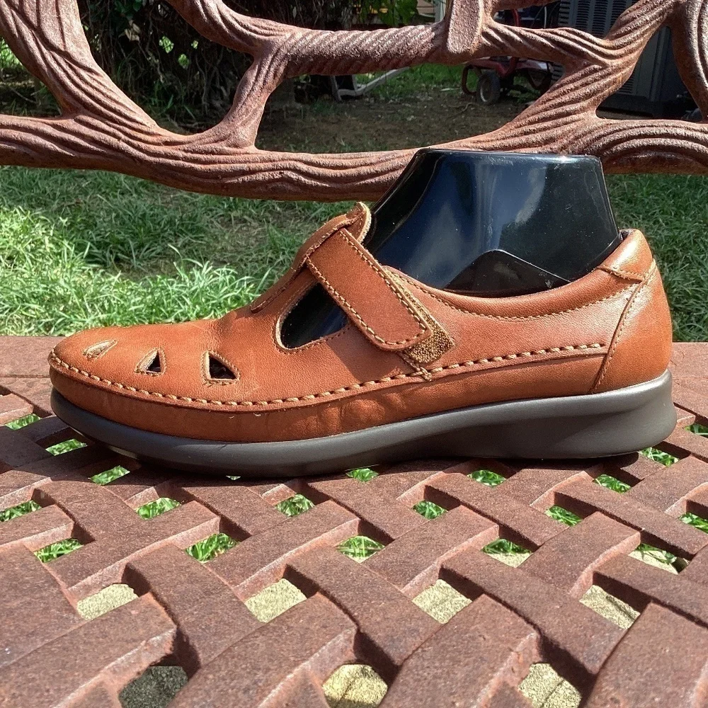 SAS Roamer Chestnut Walking Tripad Comfort Leather Loafer/Shoe
