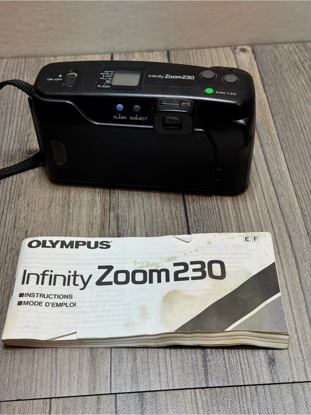 Vtg Olympus Infinity Zoom 230 35mm Point & Shoot Film Camera With Manual Working