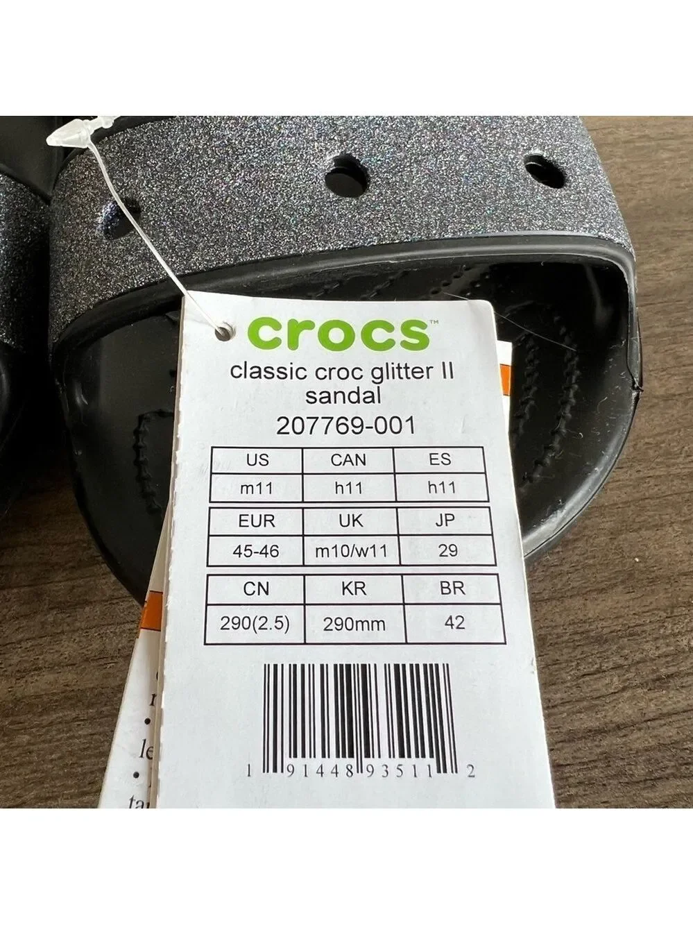Crocs NEW Men’s Iconic Comfort 2 Strap Glitter II Sandal Size 11 #B1818