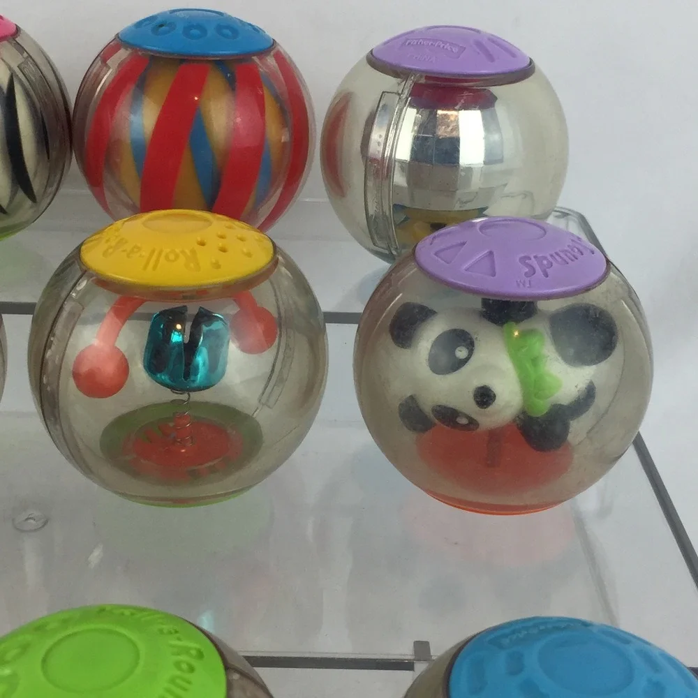 Fisher Price Roll-a-Rounds Balls Lot of 12 Sensory Activity Toys Vintage