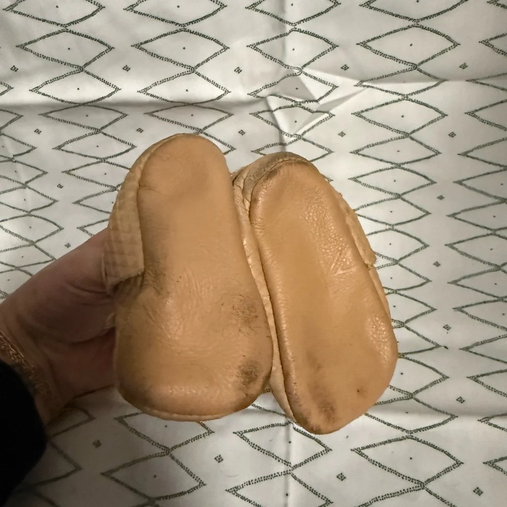 Freshly Picked Tan Moccasin Baby Soft Sole Shoes with Fringe