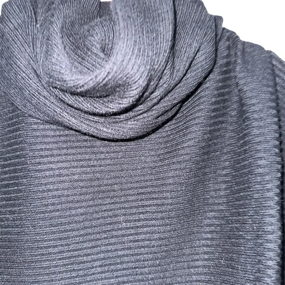 French Connection Black Ribbed Cowl Neck Sweater NWT Size M